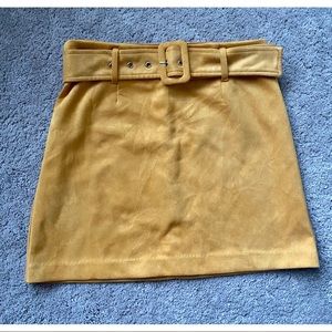 Mustard Yellow Velvet Skirt - Worn Once!